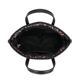 Bolsa Shopper Pequena Nylon Estampa Animal Print Onça Alça Transversal Removível