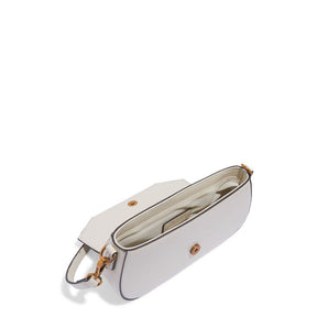 Bolsa Baguete Média Soft Off White Alça Ombro -