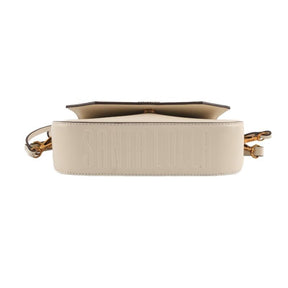 Bolsa Baguete Média Soft Off White Alça Ombro -