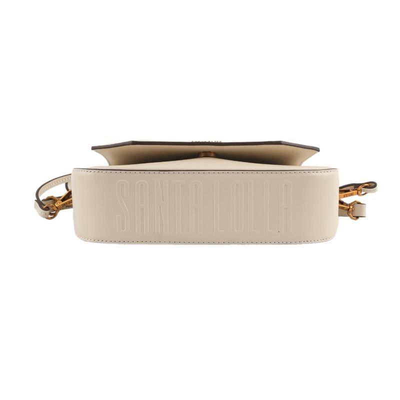 Bolsa Baguete Média Soft Off White Alça Ombro -