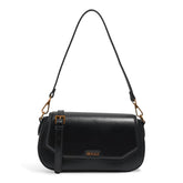 Bolsa Baguete Média Soft Preta Alça Ombro -