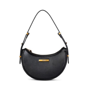 Bolsa Baguete Meia Lua Off White Soft Alça De Ombro -