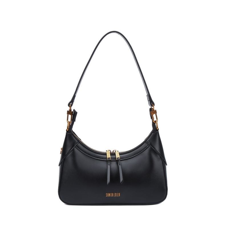 Bolsa Baguete Soft Preta Alça De Ombro -