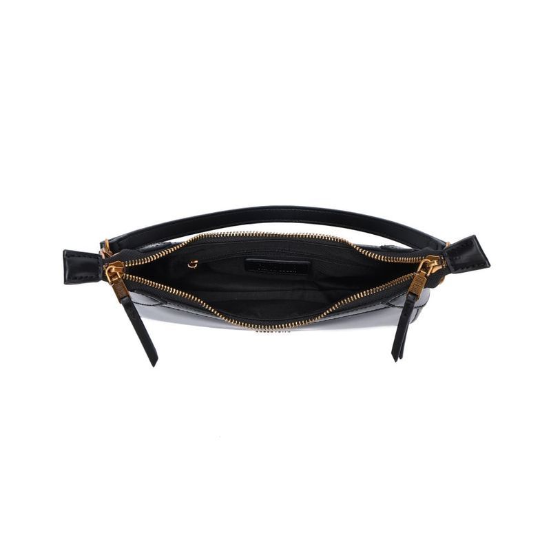 Bolsa Baguete Soft Preta Alça De Ombro -