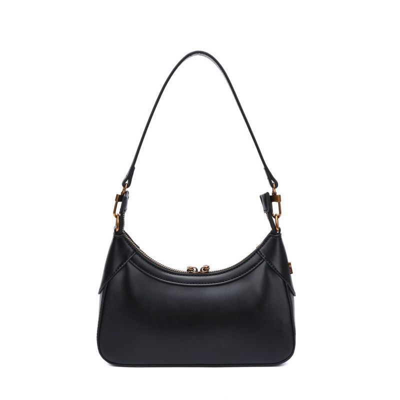 Bolsa Baguete Soft Preta Alça De Ombro -