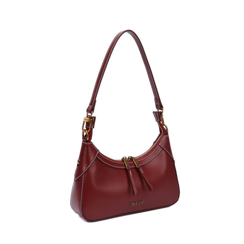 Bolsa Baguete Soft Vermelha Alça De Ombro -