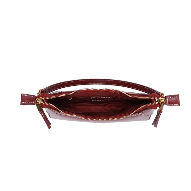 Bolsa Baguete Soft Vermelha Alça De Ombro -