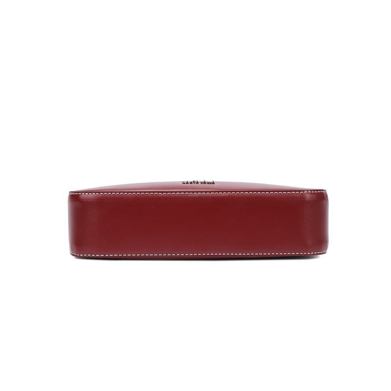 Bolsa Baguete Soft Vermelha Alça De Ombro -