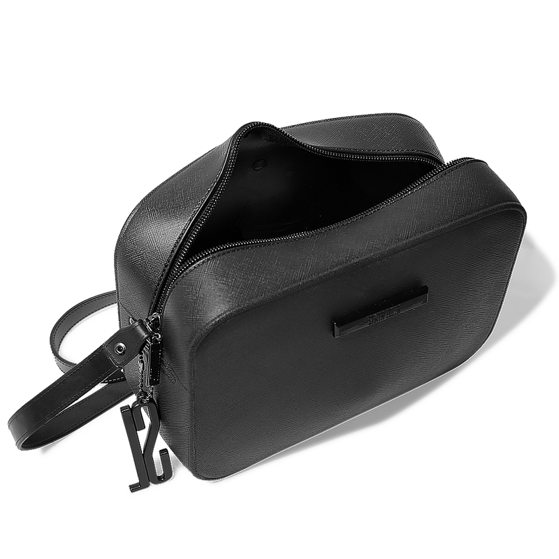 Bolsa Borracha Alça Transversal Preta -