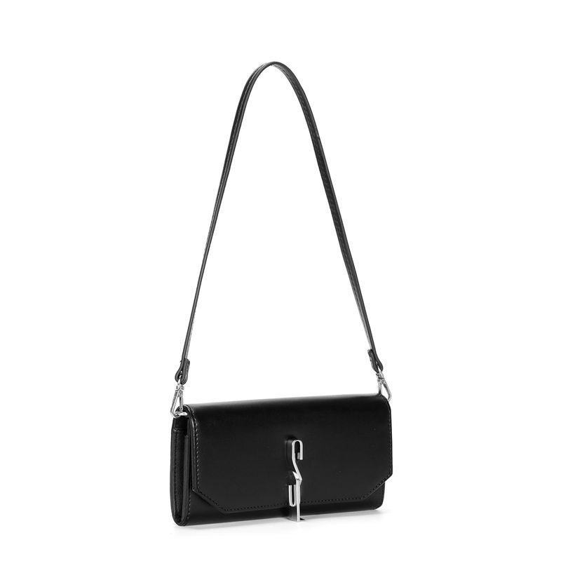 Bolsa Carteira Floater Preta Alça De Ombro -