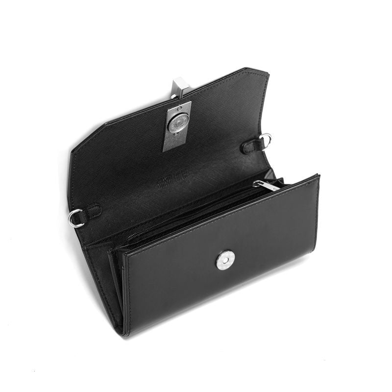 Bolsa Carteira Floater Preta Alça De Ombro -