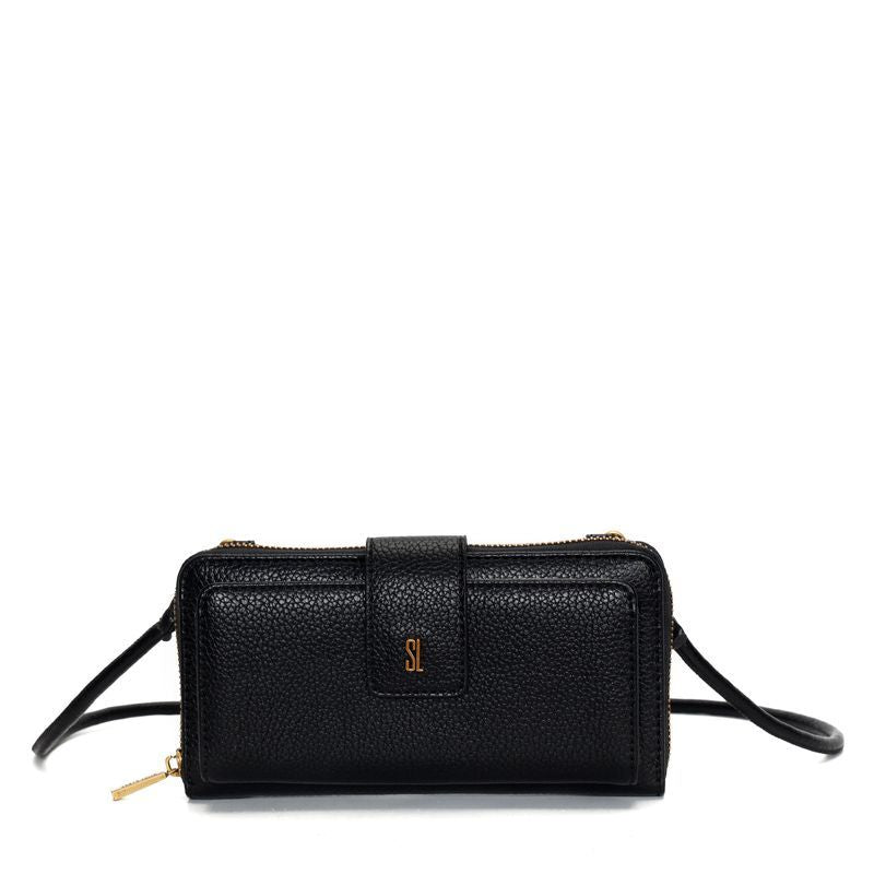 Bolsa Carteira Material Floater Preta Alça De Ombro -
