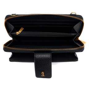 Bolsa Carteira Material Floater Preta Alça De Ombro -