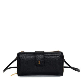 Bolsa Carteira Material Floater Preta Alça De Ombro -