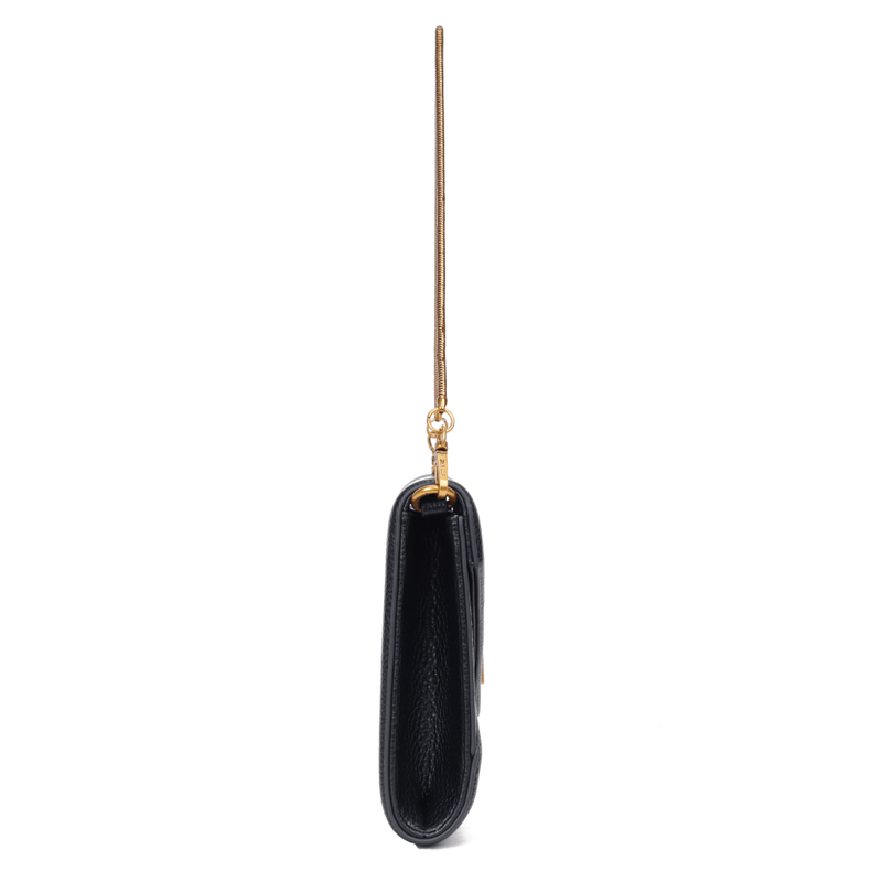 Bolsa Clutch Envelope Floater Preta Alça De Mão -