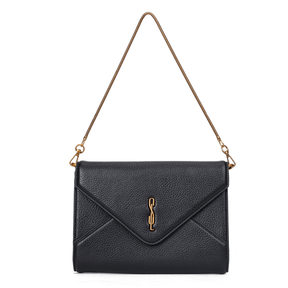 Bolsa Clutch Envelope Floater Preta Alça De Mão -