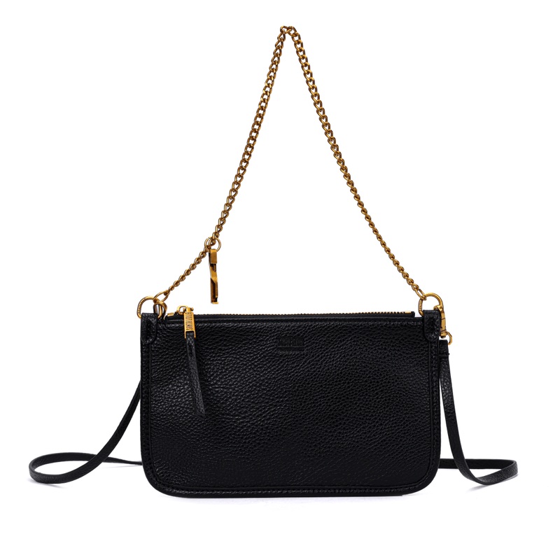 Bolsa Clutch Floater Preta Alça Corrente -