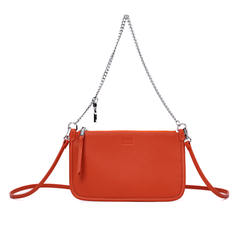 Bolsa Clutch Floater Preta Alça Corrente -