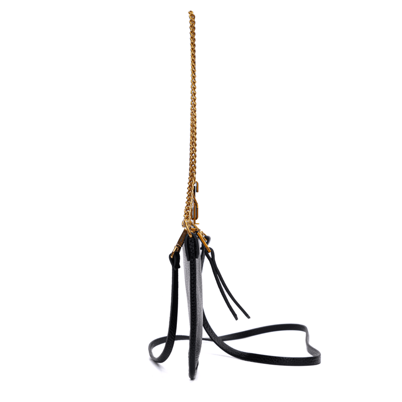 Bolsa Clutch Floater Preta Alça Corrente -