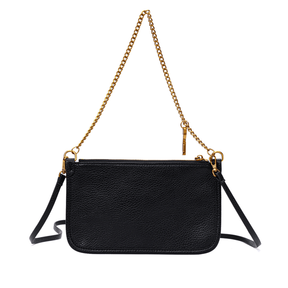 Bolsa Clutch Floater Preta Alça Corrente -