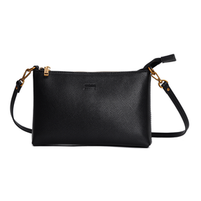 Bolsa Clutch Risco Marrom Alça Transversal -