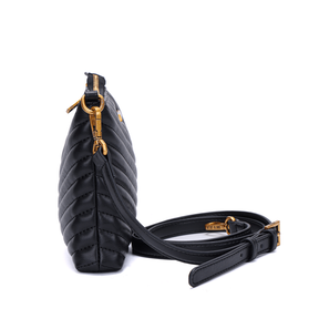 Bolsa Clutch Soft Preta Alça Transversal -