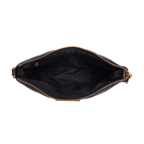 Bolsa Clutch Soft Preta Alça Transversal -