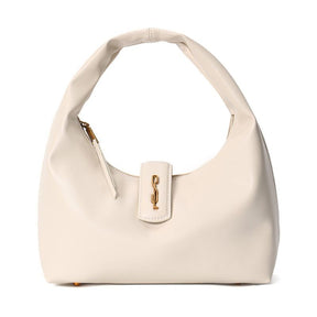 Bolsa Hobo Soft Off White Alça De Ombro -