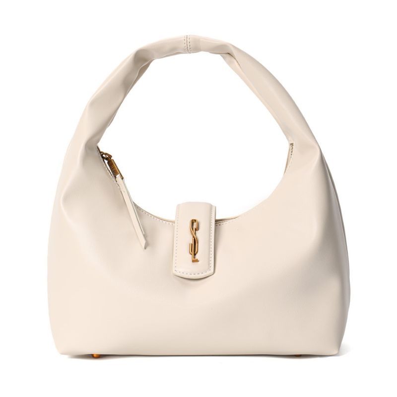 Bolsa Hobo Soft Off White Alça De Ombro -