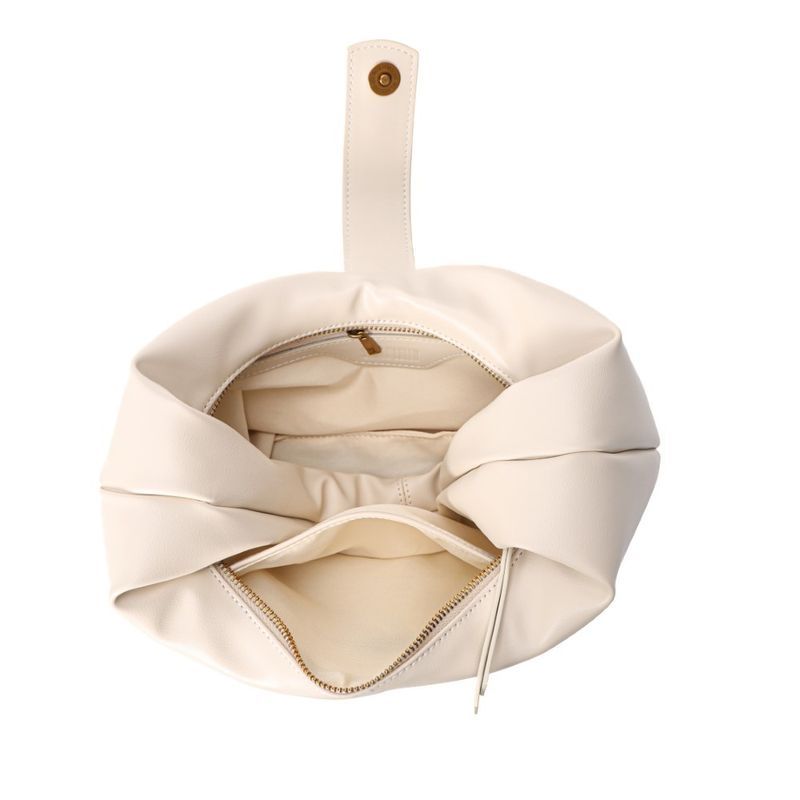 Bolsa Hobo Soft Off White Alça De Ombro -