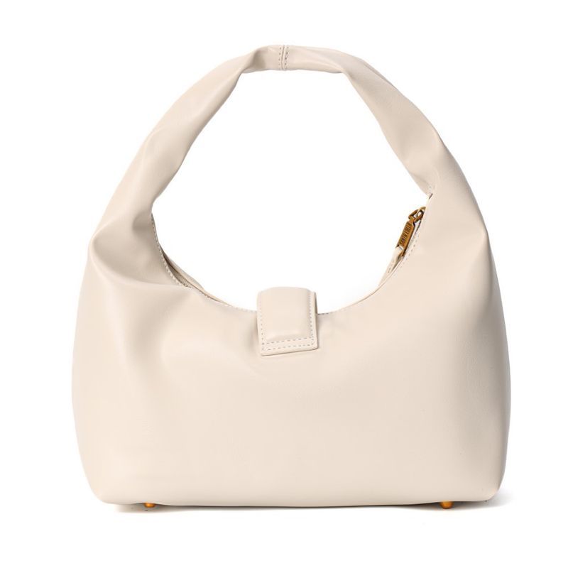 Bolsa Hobo Soft Off White Alça De Ombro -