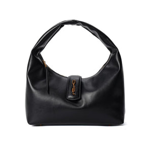 Bolsa Hobo Soft Preta Alça De Ombro -