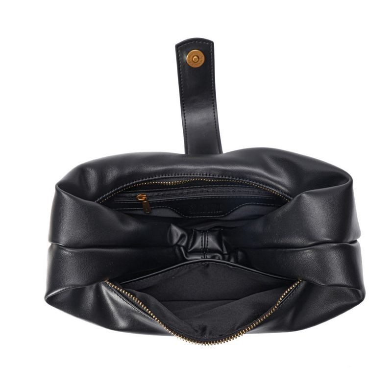 Bolsa Hobo Soft Preta Alça De Ombro -