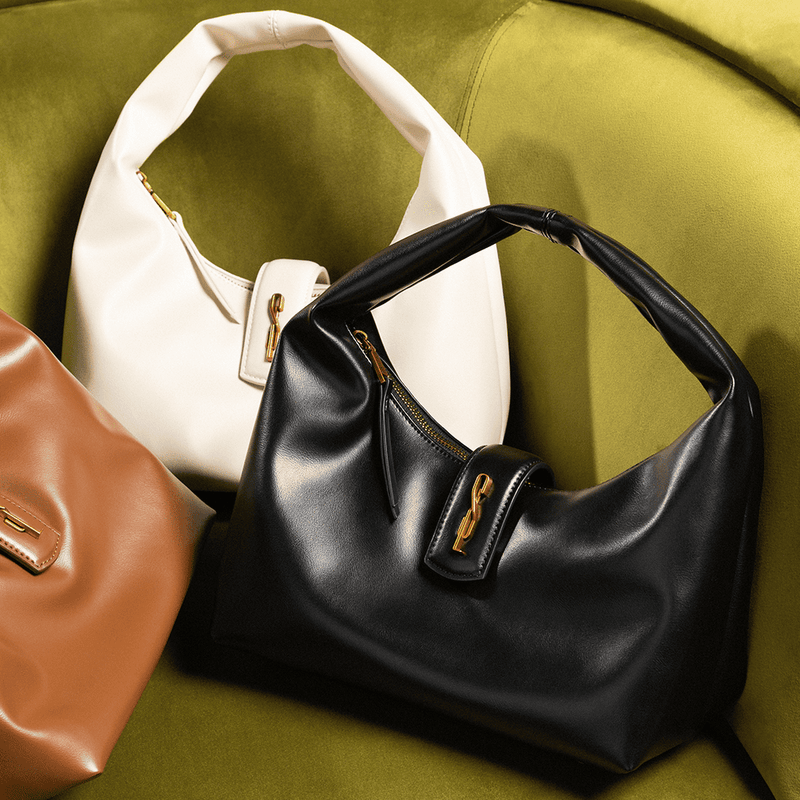 Bolsa Hobo Soft Preta Alça De Ombro -