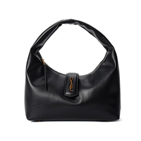 Bolsa Hobo Soft Preta Alça De Ombro -