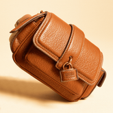 Bolsa Pequena Floater Marrom Safari Alça Transversal -