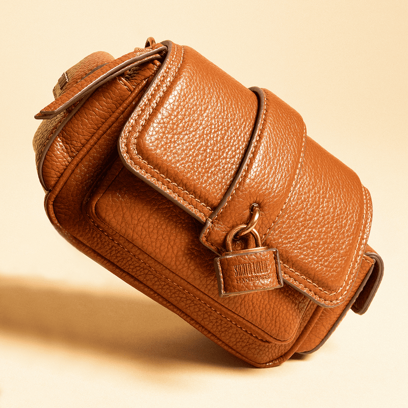 Bolsa Pequena Floater Marrom Safari Alça Transversal -