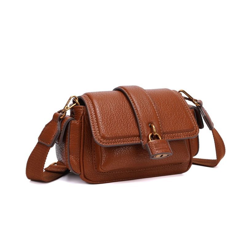 Bolsa Pequena Floater Marrom Safari Alça Transversal -