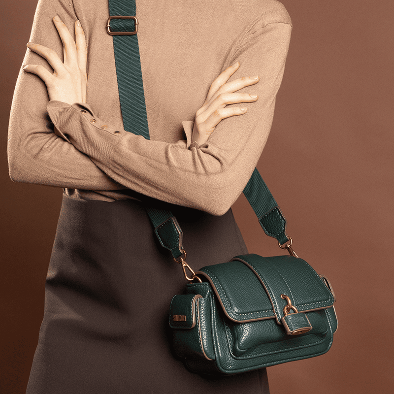 Bolsa Pequena Floater Verde Forest Alça Transversal -