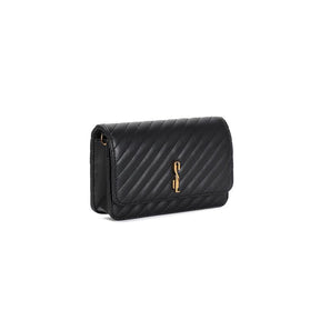 Bolsa Pequena Soft Bege Preto Transversal -