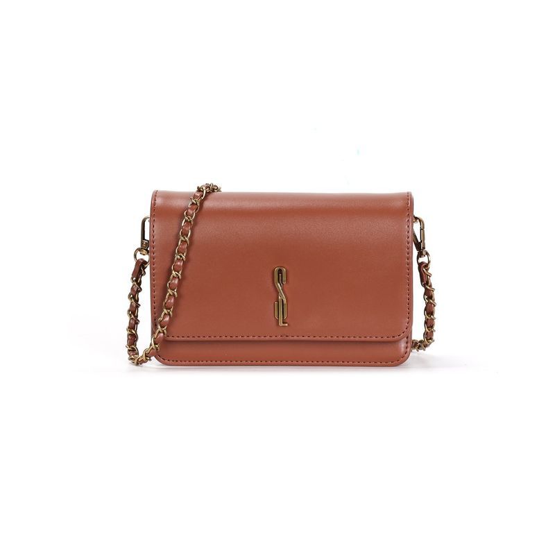 Bolsa Pequena Soft Marrom Alça Transversal -
