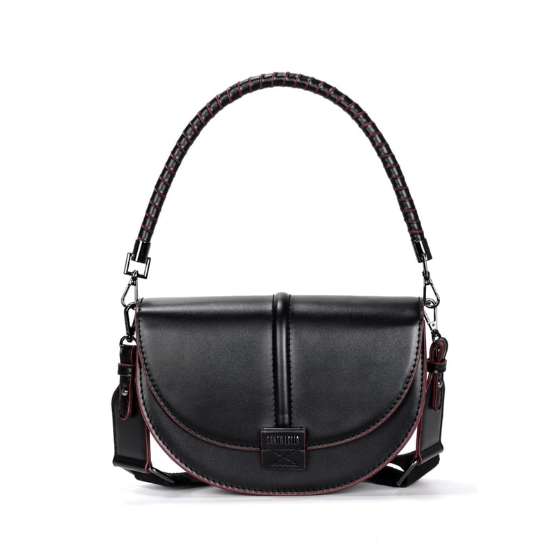 Bolsa Pequena Soft Preta Alça Dupla -