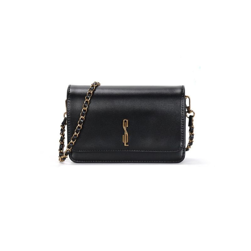Bolsa Pequena Soft Preta Alça Transversal -