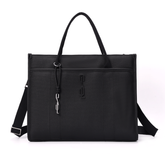 Bolsa Shopper Canvas Preta Duas Alças -