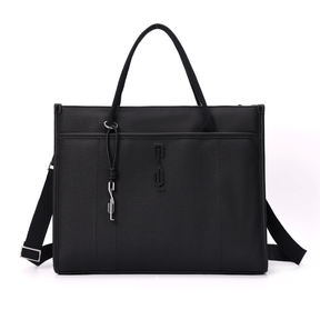 Bolsa Shopper Canvas Preta Duas Alças -