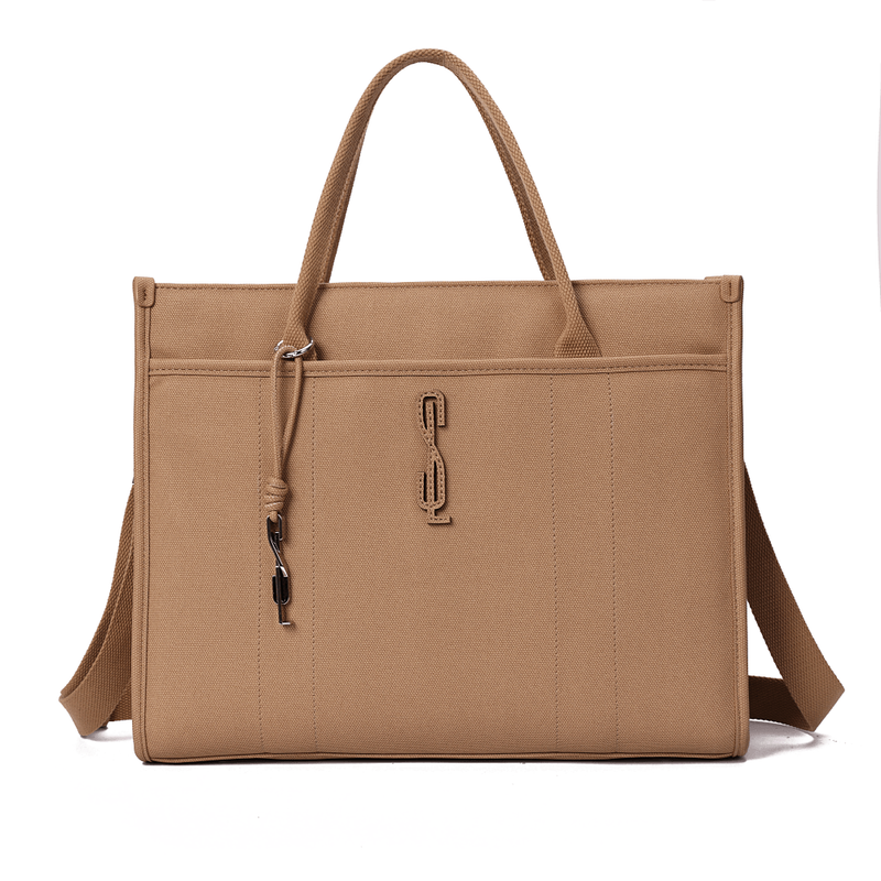 Bolsa Shopper Canvas Preta Duas Alças -