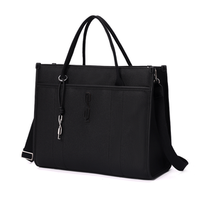 Bolsa Shopper Canvas Preta Duas Alças -