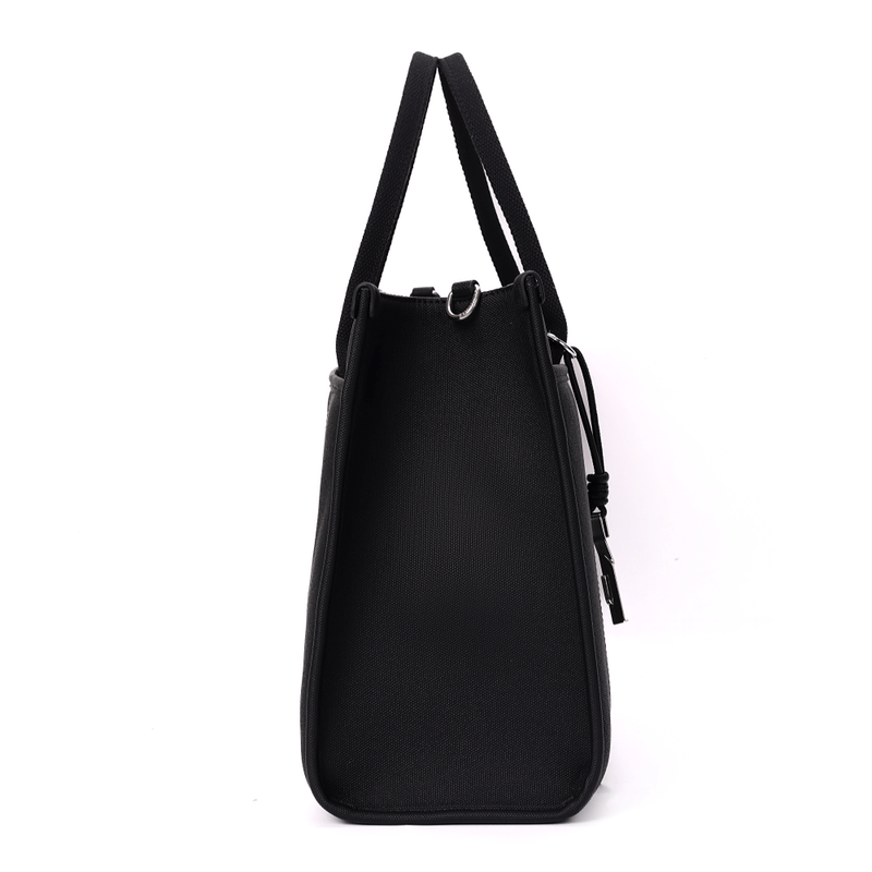 Bolsa Shopper Canvas Preta Duas Alças -