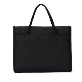 Bolsa Shopper Canvas Preta Duas Alças -