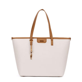 Bolsa Shopper Floater Preta Pesponto Branco -